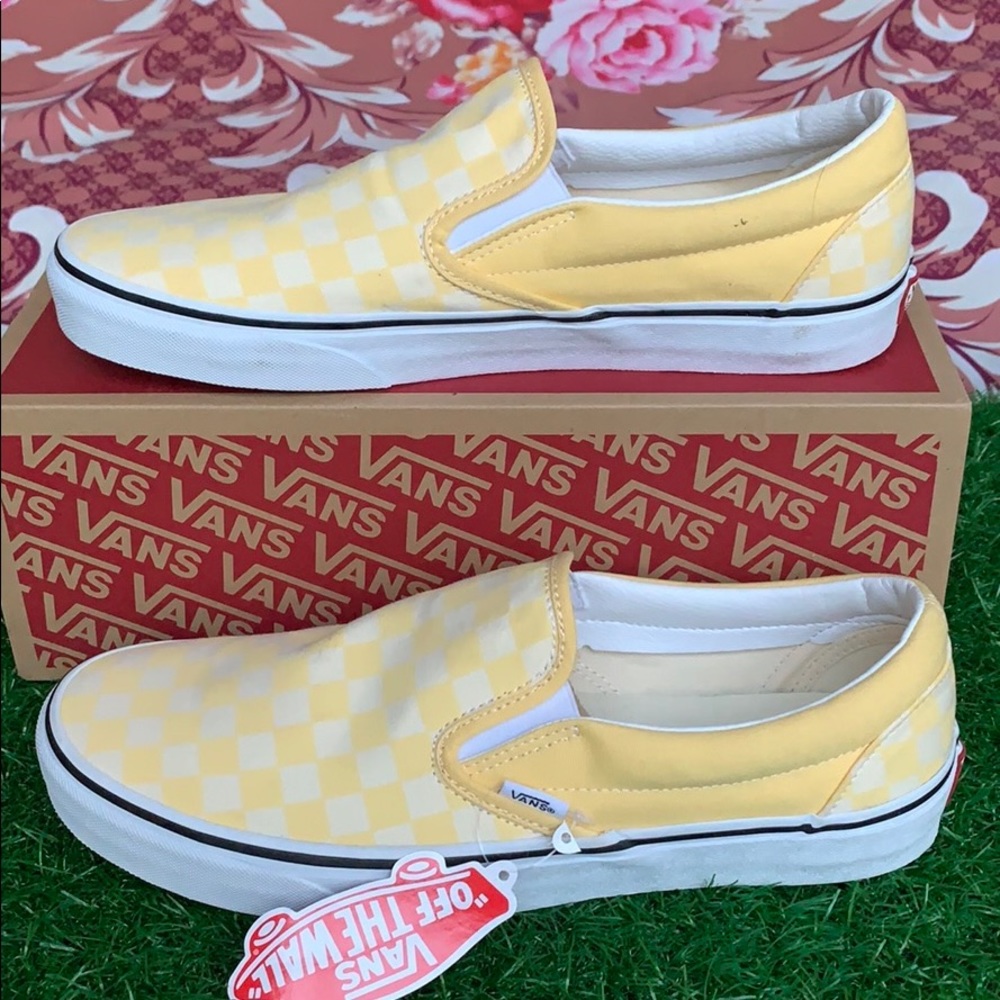 VANS CLASSIC SLIP ON CHECKERBOARD Gldnhztrwht MEN’ - Picture 5 of 16